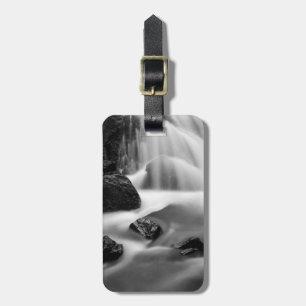 B&W waterfall, California Luggage Tag