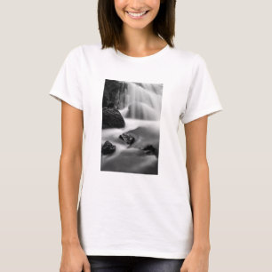 B&W waterfall, California T-Shirt