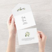 B/W & White Floral Bridal Shower Elegant