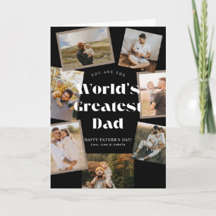 B & W World's Greatest Dad Photo Father's Day Card