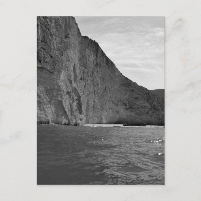 B&W Zakynthos Island 4 Postcard (Front)