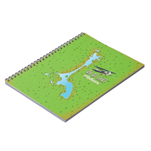 Ba Be Lake Vietnam lake map Notebook (Left Side)
