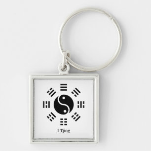 Ba Gua, eight trigrams, yin yang customisable  Key Ring