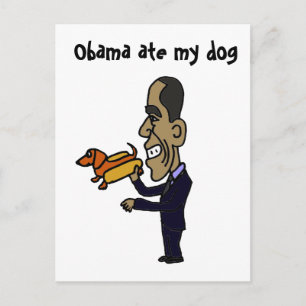 BA- Obama Ate My Dog Postcard
