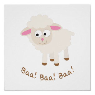 Baa! Baa! Baa! Cute Little Lamb Poster