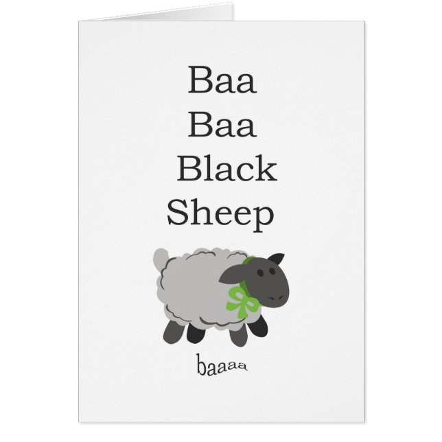 Baa Baa Black Sheep (Front)