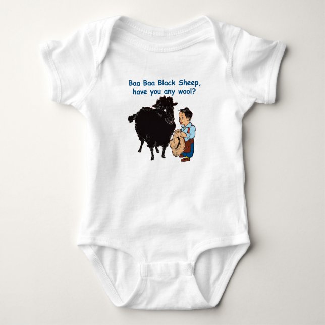 Baa Baa Black Sheep Baby Bodysuit (Front)