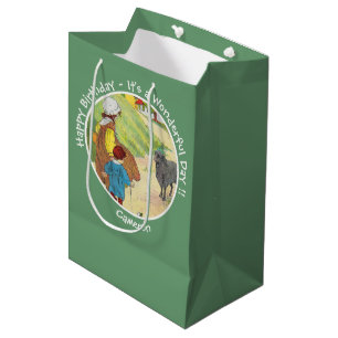 Baa, Baa, Black Sheep Birthday Party Collection Medium Gift Bag