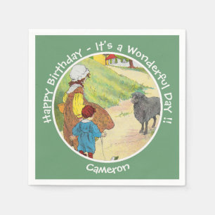 Baa, Baa, Black Sheep Birthday Party Collection Napkin