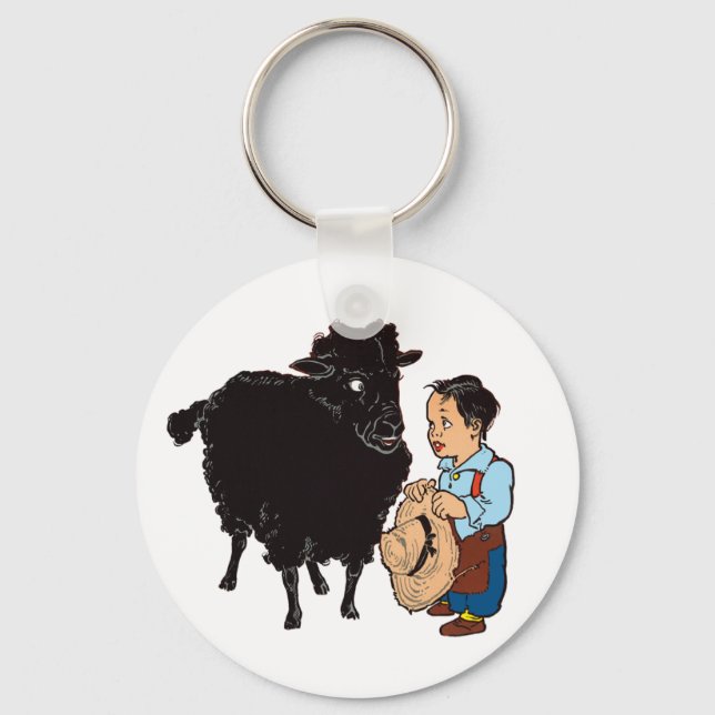 Baa Baa Black Sheep Key Ring (Front)