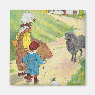 Baa, Baa, Black Sheep, Mother Goose Nursery Rhyme Magnet