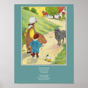 Baa, Baa, Black Sheep, Mother Goose Nursery Rhyme Poster