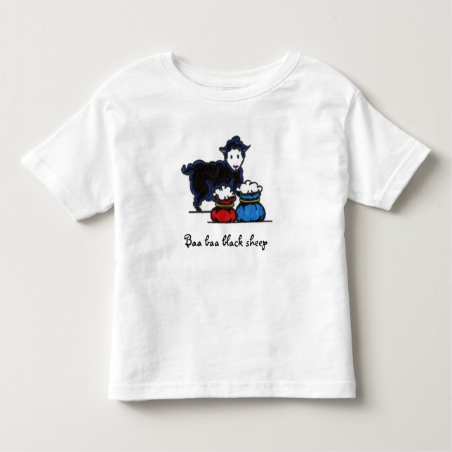 Baa Baa Black Sheep Toddler T-Shirt (Front)