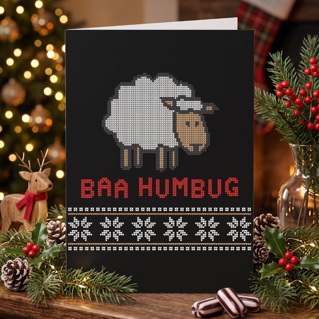 Baa Humbug Christmas Sheep Card (Creator Uploaded)