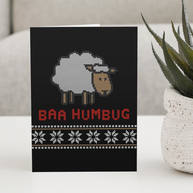 Baa Humbug Christmas Sheep Card (Creator Uploaded)