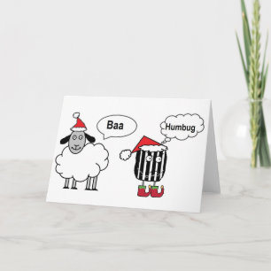 Baa Humbug Funny Christmas Card