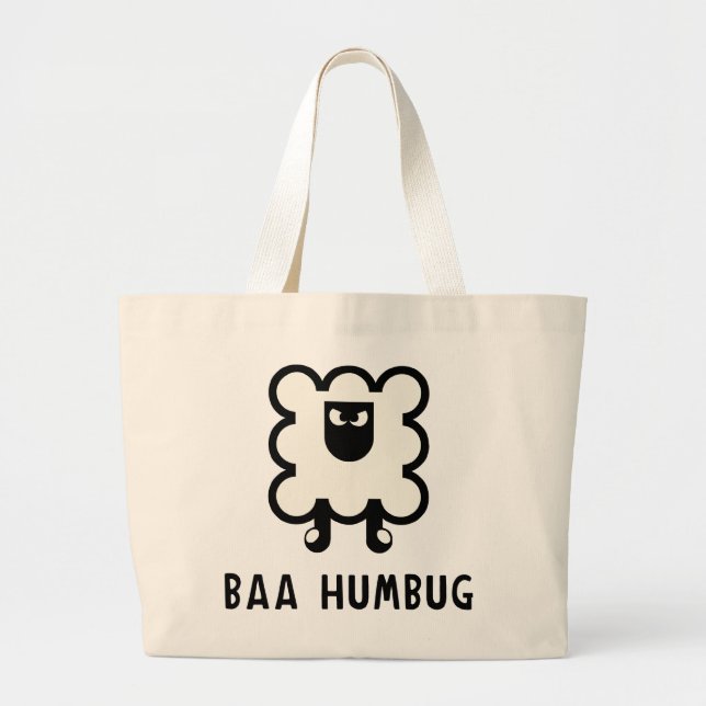 Baa Humbug Large Tote Bag (Front)