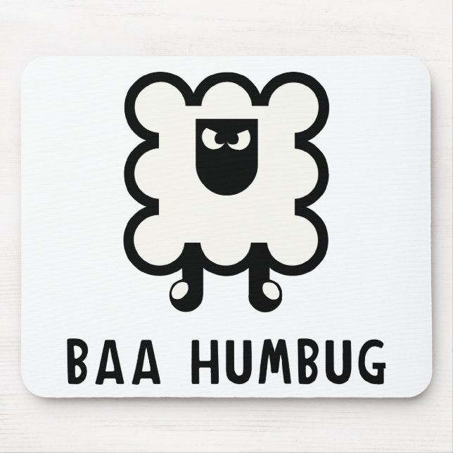 Baa Humbug Mouse Pad (Front)