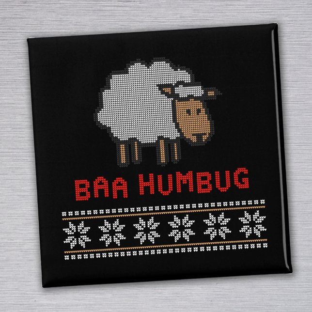 Baa Humbug Sheep - Sarcastic Anti Holiday Magnet (Creator Uploaded)