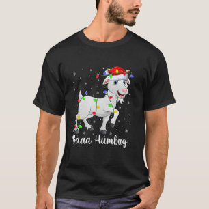 Baa Humbug Xmas Lights Santa Costume Goat Christma T-Shirt