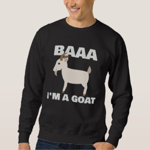 Baa I m A Goat Costume Animal  Halloween Party Goa Sweatshirt