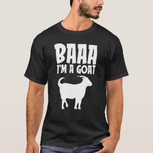 Baa I M A Goat Funny Lazy Halloween Costume Farmer T-Shirt