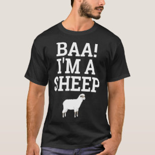 Baa I'm A Sheep Lazy Halloween Easy Costume Shirt