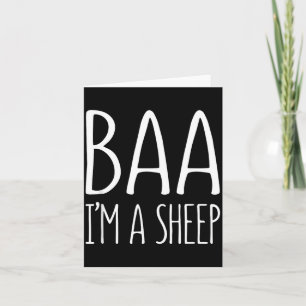 Baa Im A Sheep Shirt Men Women Kids Sheep Costume Card