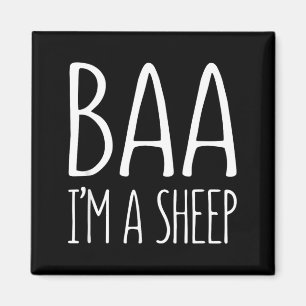 Baa Im A Sheep Shirt Men Women Kids Sheep Costume Magnet