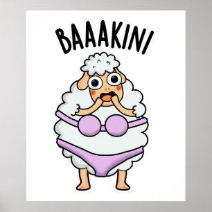 Baa-kini Funny Bikini Pun  Poster