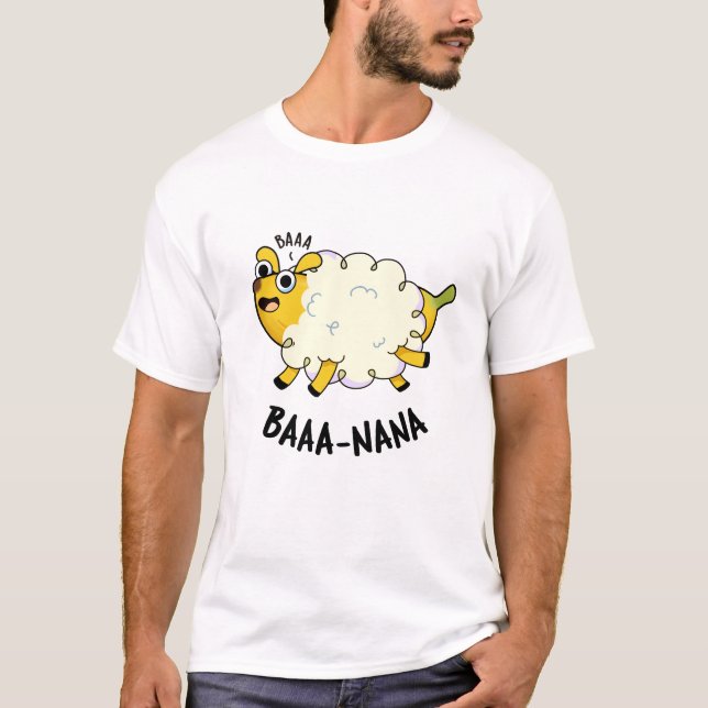 Baa-nana Funny Banana Pun  T-Shirt (Front)
