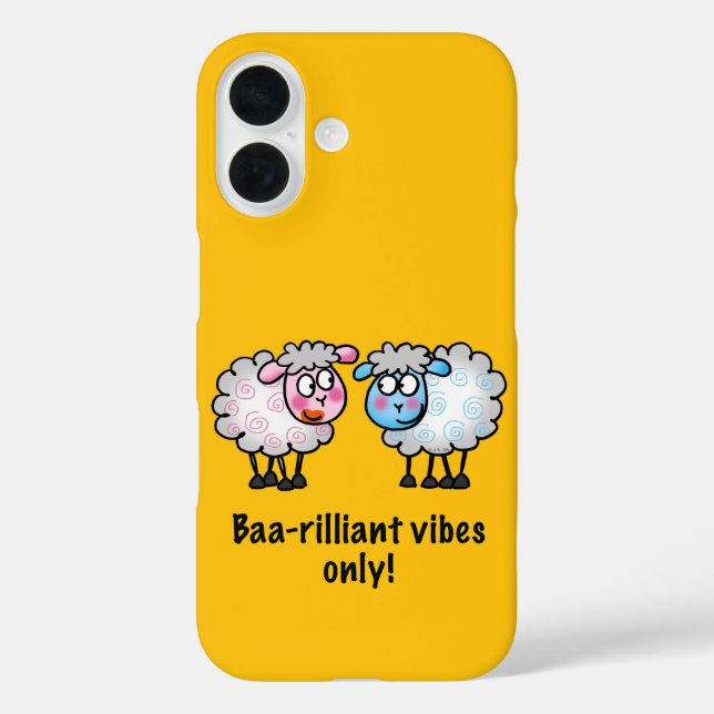 Baa-rilliant - Cute Cartoon Sheep Pair Case-Mate iPhone Case (Back)