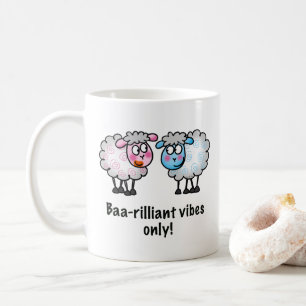 Baa-rilliant - Cute Cartoon Sheep Pair Coffee Mug
