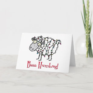 Baaa Humbug Christmas Holiday Card