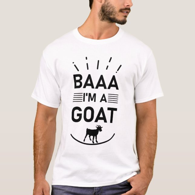 Baaa I'm a Goat Funny Halloween Party Animal T-Shirt (Front)