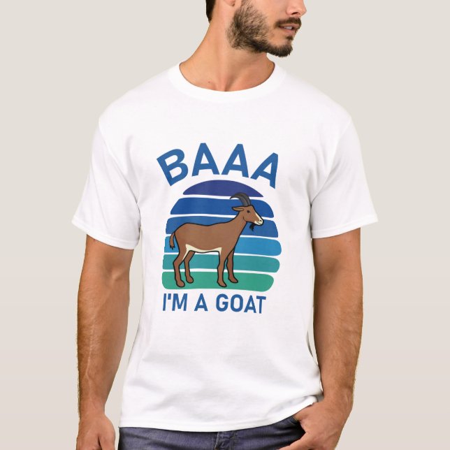 Baaa I'm a Goat Funny Halloween Party Animal T-Shirt (Front)
