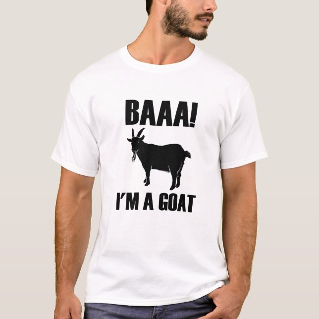 Baaa I'm A Goat Funny Halloween Party Goat Animal T-Shirt (Front)