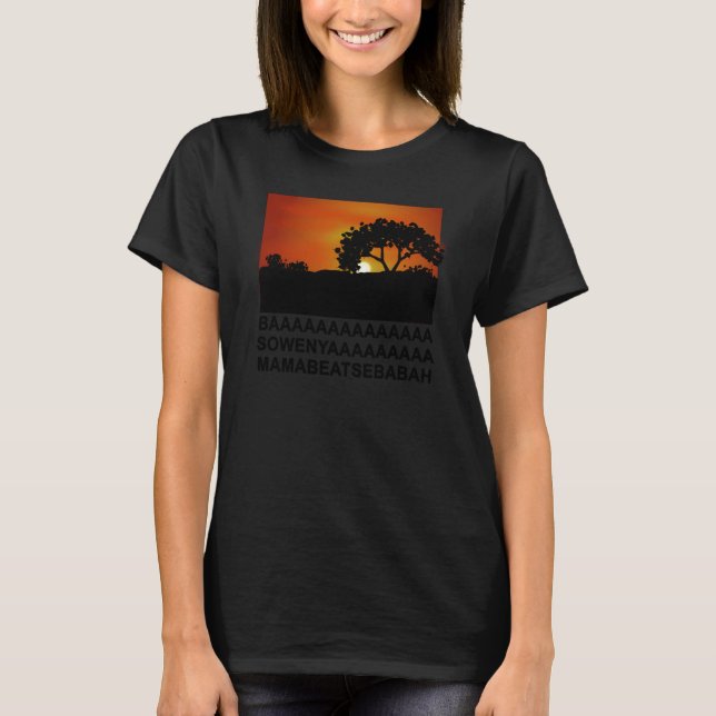 BAAA SOWENYAAA African King Lion T-Shirt (Front)