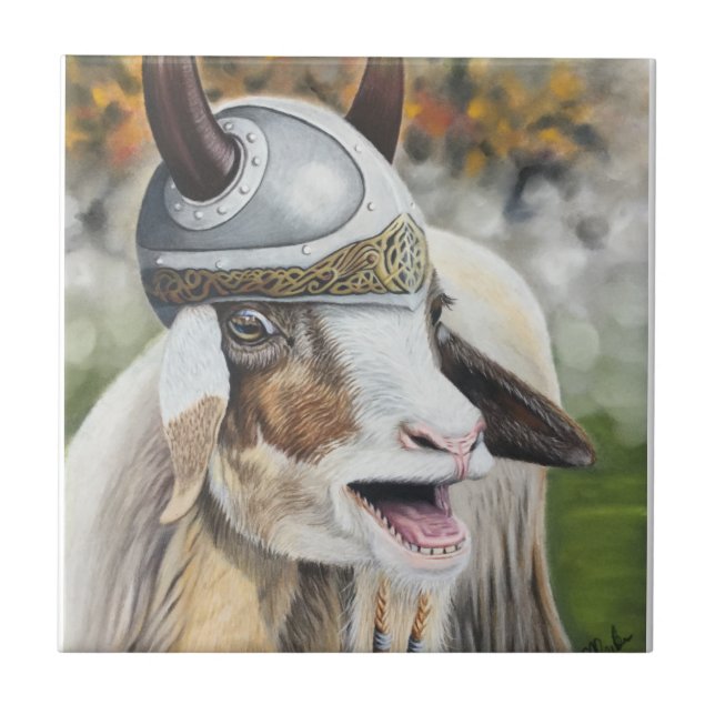 Baaaaa! To Valhalaaaa!   Ceramic Tile (Front)