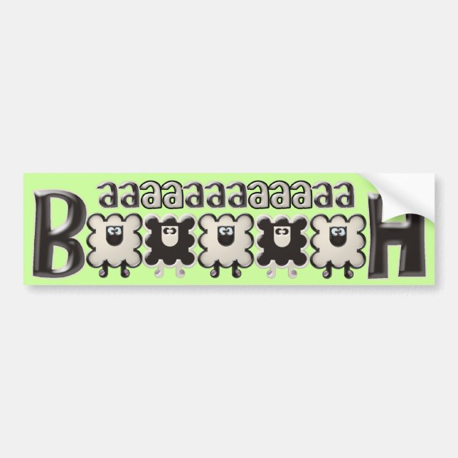 baaaaah bumper sticker (Front)