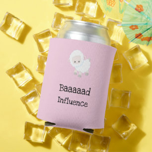 Baaaad Influence Personalised Cute Lamb Sheep Can Cooler