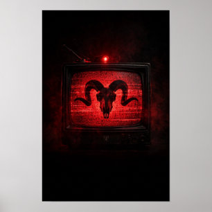 BAAL Broadcast Skull Poster — Gothic Wall Art
