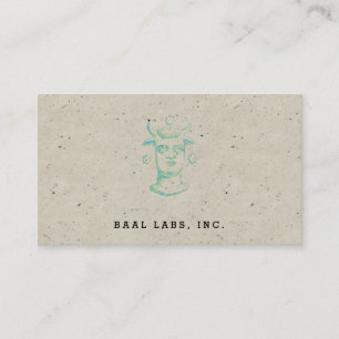 Baal (letterpress style, two colours) business card