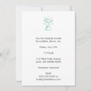 Baal (letterpress style, two colours) invitation