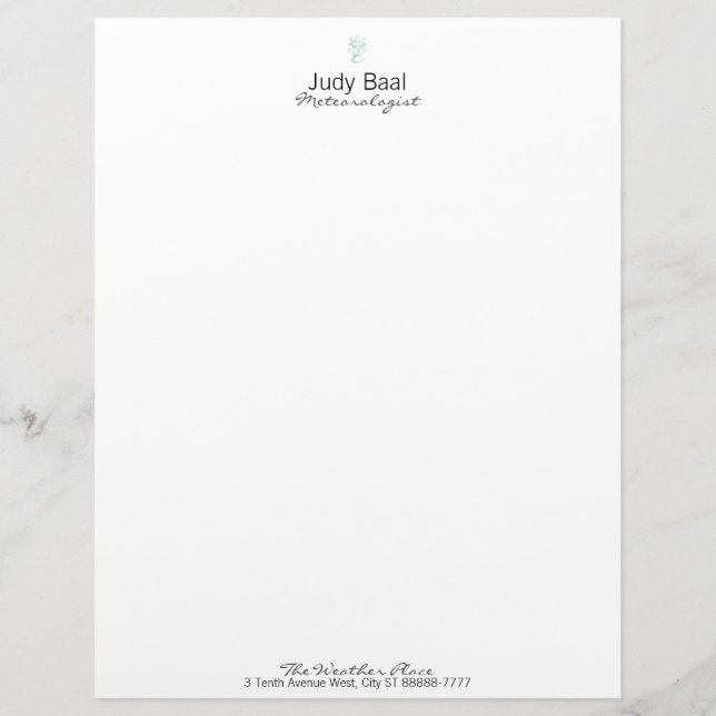 Baal (letterpress style, two colours) letterhead (Front)