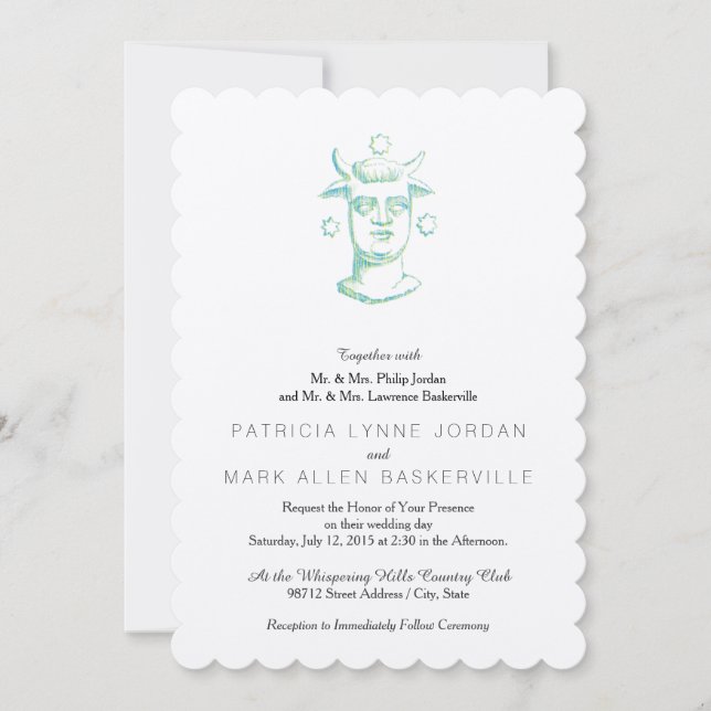 Baal Stamp Style  Invitation (Front)