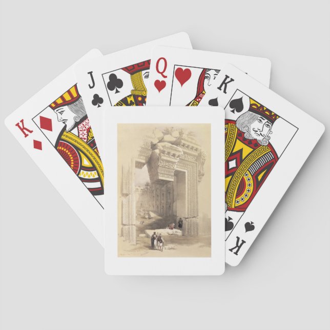 Baalbec, May 7th 1839, plate 81 from Volume II of Playing Cards (Back)