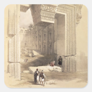 Baalbec, May 7th 1839, plate 81 from Volume II of Square Sticker