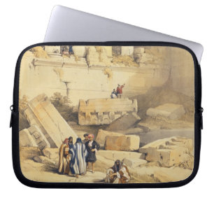 Baalbec, plate 79 from Volume II of 'The Holy Land Laptop Sleeve