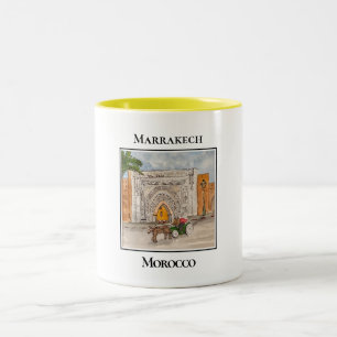 Bab Agnaou, Main Gate, Marrakech, Morocco Two-Tone Coffee Mug